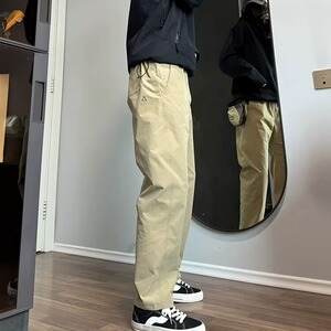 日系多口袋藏青色工装裤男春秋款伞兵裤子锥形修身户外登山冲锋裤图片
