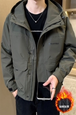 加棉加厚冲锋衣工装连帽夹克男士休闲外套DS-A329-JR2328-P125，男装夹克，电商A329