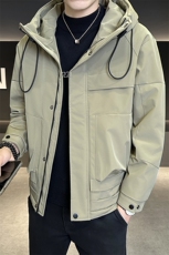 新款秋冬二棉连帽冲锋衣加棉外套男士棉服，男装棉衣，星座703-1