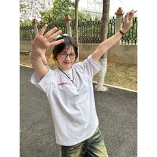 万针全刺绣工艺抖音得物高品质260克重磅纯棉双纱美式高街短袖T恤，男装T恤，电商A486-1