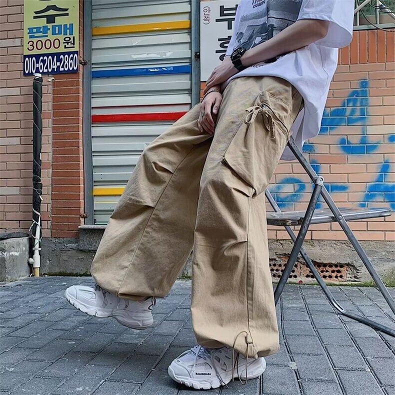 DA883-P65街头痞帅降落伞兵工装裤男高街复古水洗潮牌宽松休闲裤,男装休闲裤,星座603-2