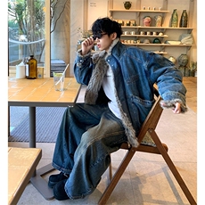 现货座山雕牛仔棉衣外套610A-1-LY450-P125，男装棉衣，星座610A-1