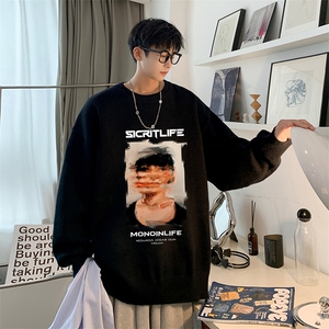 圆领毛衣男大码针织衫男毛线衣线衫M67213-P45 加绒款-P65图片