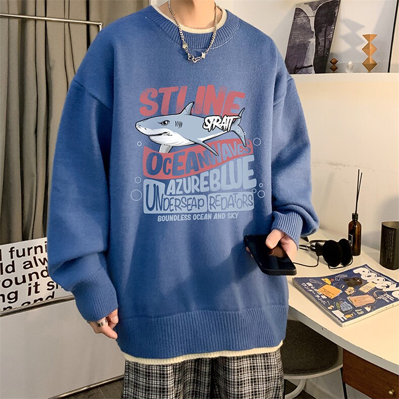 控78假两件毛衣男大码加绒针织衫男毛线衣M80331-P55加绒P70,男装针织衫/毛衣,电商A040