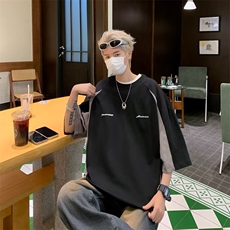 特批高质量精梭棉宽松大码短袖T恤T135p36，男装T恤，星座1013