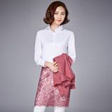 优雅蕾丝无袖连衣裙时尚百搭显瘦V领设计，女装套装/套裙，安之芮娜