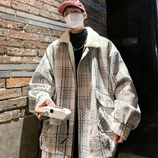 羊羔毛棉服男2025冬季新款休闲外套潮牌棉衣棉袄M199P120控158，男装棉衣，电商A157