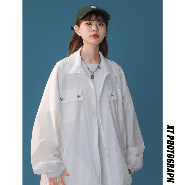 中性无影墙风工装大口袋防晒衣女户外潮牌防晒服男FS77006P50控78,男装夹克,星座226-1
