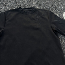 CT602-M-3XL-P26-现货！美式复古闪电刺绣长袖T恤宽松上衣，男装T恤，星座1811B