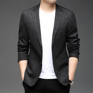 21秋季新款休闲西服外套中青年男士纯色百搭便服单西HB21835-P165图片