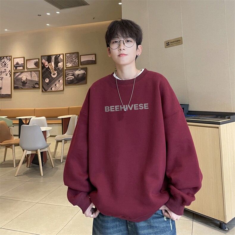 ！圆领卫衣男装港风长袖t恤男外套男WY504-特P23,男装卫衣,电商B371