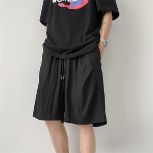 夏季新款皱感斜拼接打褶山本短裤大码 M~4XL XZ604-DK210-P25控39图片