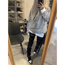 FOG自主满印卫衣连帽高街宽松美式vine外套男女情侣帽衫，女装短外套，四季星座505