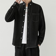春季流行男士牛仔衬衣时尚休闲长袖衬衫外套XZ310B-3-CY8002-P50，男装衬衫，星座310B-3