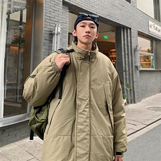 网络图现货潮牌纯色简约加绒加厚保暖防寒休闲棉服外套R512-P85，男装棉衣，星座1005-4