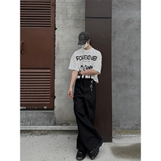 港风cleanfit解构休闲裤西裤微喇长裤A014-DY25017-P60控88，男装西裤，电商A014