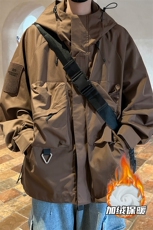 8XL-M特大码冲锋衣防水宽松工装风男夹克外套JK1306P90控118，男装夹克，电商D206-1