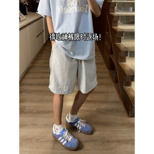 速干运动短裤男夏季潮牌纯色网眼透气宽松直筒五分裤ZK311图片