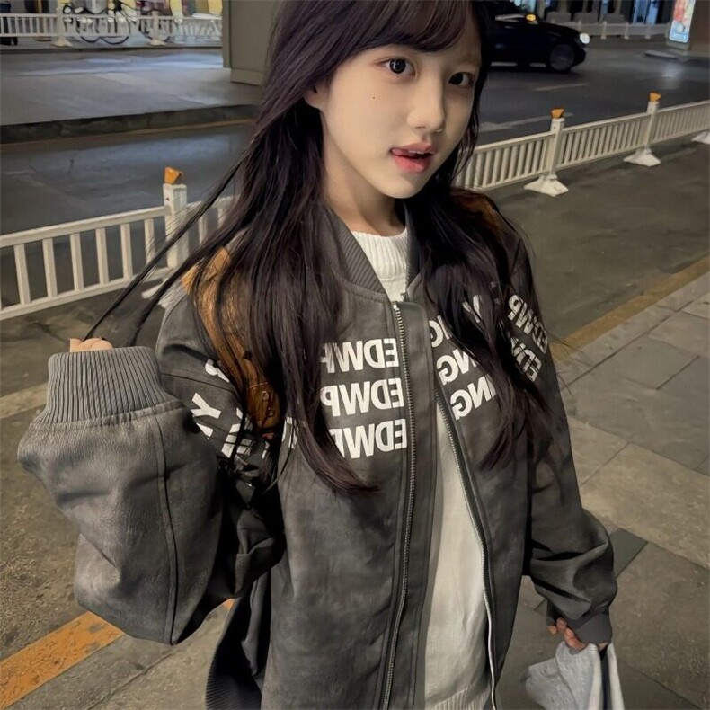 字母印花美式棒球服外套男秋季潮牌高街hiphop高级感痞帅飞行夹克,男装夹克,星座506A