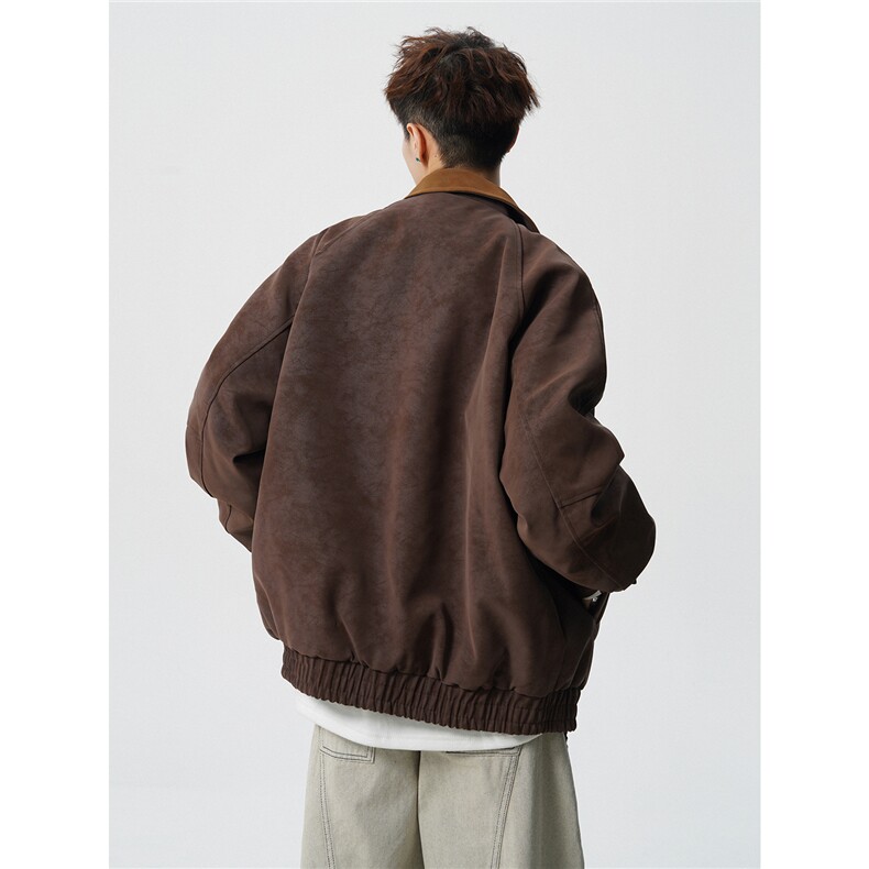 MY647P130控208翻领拼接兔毛内里加绒加厚外套棉衣棉服,男装棉衣,电商B205