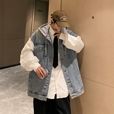 JK3040-P70-控98现货拼接牛仔夹克外套，男装夹克，星座116