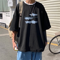 Q11143-P30春夏季七分袖t恤男大码五分袖男短袖中袖，男装T恤，电商A040