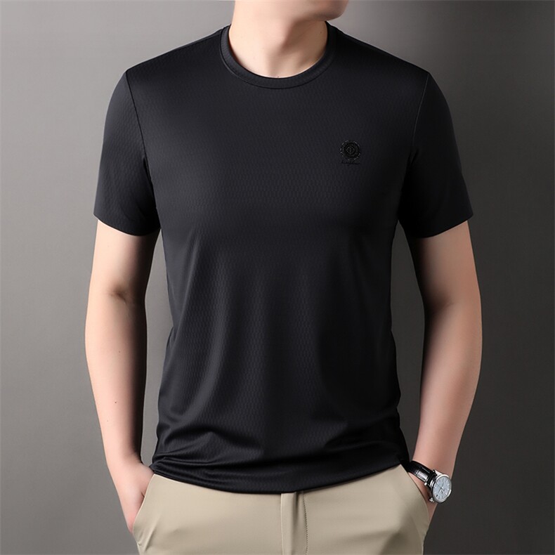 夏款潮流时尚男士短袖圆领青年舒适亲肤T恤上衣品质爸爸男装,男装T恤,钱塘6003（原4033）