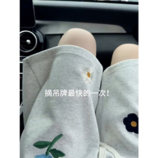 B221美式ins高街刺绣小花休闲短裤五分裤LK25544-特P25控58.8，男装休闲裤，电商B221