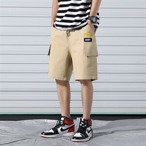 A003-HK7013-P45 夏装时尚男装贴标潮牌工装裤 卷帘门2图片