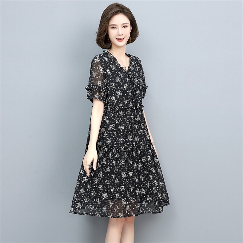 2022夏季新款时尚气质POLO领显瘦休闲舒适连衣裙,女装连衣裙,独衣靓