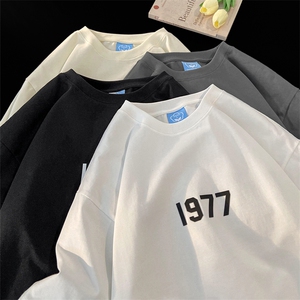 高品质抖音货源夏季重磅短袖T恤潮男上衣XZ211-1-T7503-P30图片