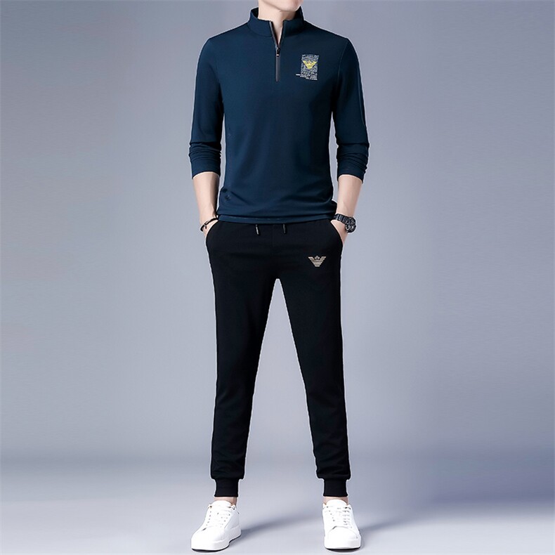2022男士时尚运动套装爸爸秋冬装中老年商务休闲运动服套装男装,男装休闲套装,电商B212（原钱塘6029）
