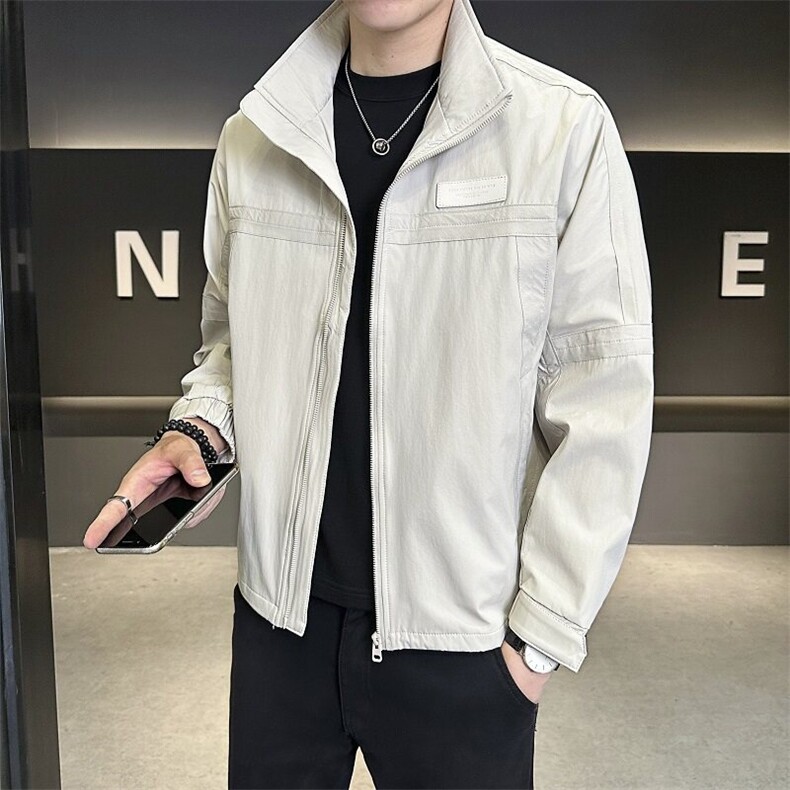 1811P1052025春款男士立领拼接夹克外套有现货,男装夹克,星座414（原B263）