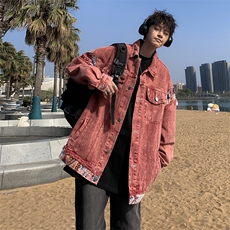 Wt53-P69日系复古腰果花拼接牛仔外套，男装夹克，星座1501-1