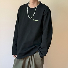 现货重磅加厚中性长袖T恤卫衣男立秋潮牌上衣A351-AT2513-P50，男装T恤，电商A351