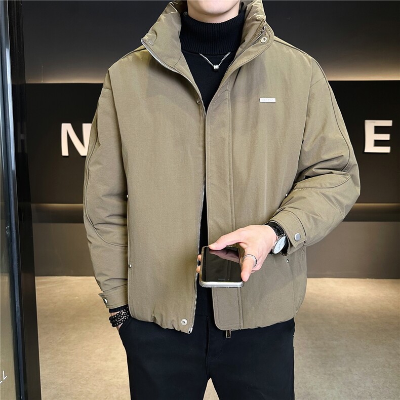 标50绒轻薄羽绒服男冬季2025新款立领潮牌外套A313-55802-P185,男装羽绒服,电商A313