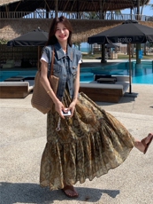 主推新款春夏新品复古波西米亚牛仔马甲2212-P215-K315，女装套装/套裙，网红馆