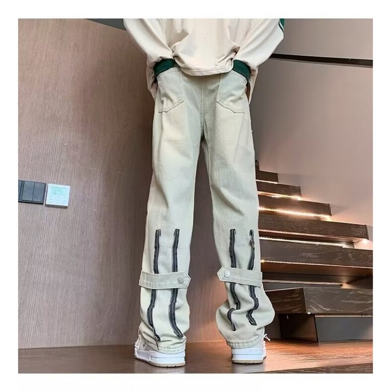 1506-1/K88061/P44港风潮男个性字母牛仔裤潮流痞帅长裤男女同款,男装牛仔裤,星座1506-1