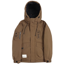 冬季新款工装羽绒服男短款冲锋衣保暖羽绒外套Y9871-P195，男装夹克，电商A239