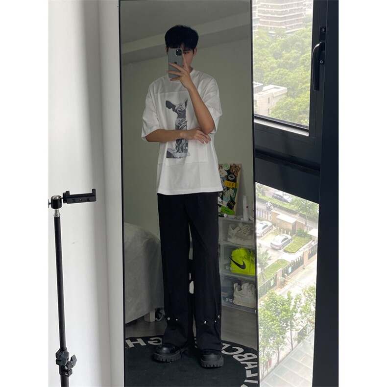春秋季高街铆钉直筒阔腿西裤XK2303-P60,男装西裤,星座1002-1