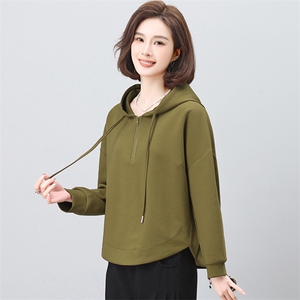 连帽卫衣女2025春秋新款时尚洋气爆款女装外套减龄宽松休闲上衣潮图片