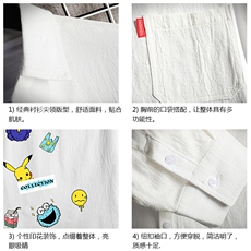 QC58079-P45亚麻七分袖衬衫男大码五分袖衬衣男短袖网格挂拍，男装衬衫，电商A040A