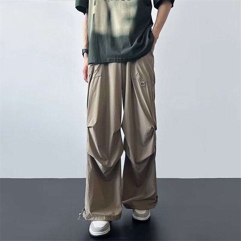 ZY5930-P38降落伞兵裤子男夏薄款速干直筒机能冲锋工装阔腿裤,男装休闲裤,电商C233