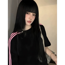 抖音得物品质二开240克宽松纯棉美式潮牌印花三条杠中性风短袖T恤，男装T恤，电商A486