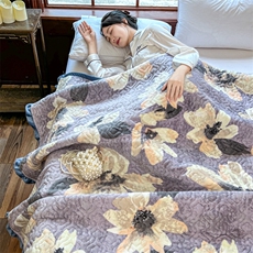 新款亲肤舒适牛奶绒花边单床盖，床单，一起卖家纺