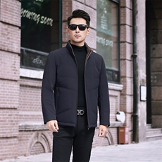 主推款秋冬季男士鸭绒羽绒服保暖商务品质外套短款休闲简约秋装，男装羽绒服，钱塘6003（原4033）