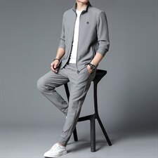 S3095-2钱塘2020-2春秋新款时尚休闲帅气中青年男士卫衣P175，男装休闲套装，钱塘207-2