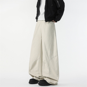 8XL-M 工装裤男秋季日系男直筒宽松阔腿休闲弯刀裤子男K9177P65图片