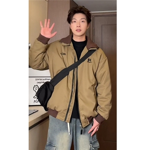 抖音--滴滴小新--冬季新款潮牌翻领保暖男士羽绒服yrf688-TP235图片