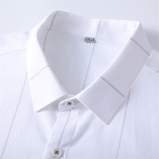 QLM18263男士夏季新款短袖格子衬衣百搭青年休闲衬衫修身免烫，男装衬衫，电商B360